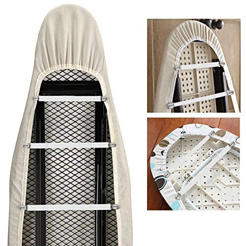 image for Goodtimes Ironing Board Cover Clips, Adjustable Ironing Board Pad Brac
