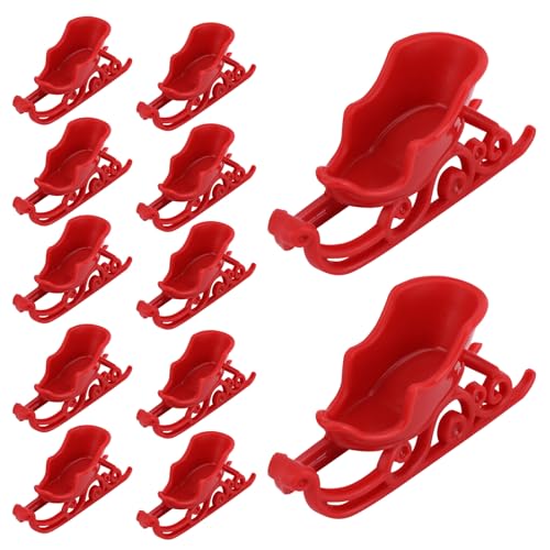 12stk Mini Weihnachtsschlitten, Weihnachtsmann Schlitten Ornament...
