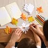 AUGSUN 150 Pcs Color Diffusing Paper Leaves Fall Maple Leaf Cutouts Watercolor Art Paper Leaves for Crafts Autumn Classroom DIY Projects Thanksgiving Decorations #4