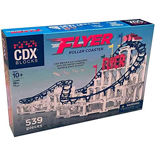 Cdx Blocks: Flyer - 539 Pieces, Building Brick Set, Gravity Powered Roller Coaster Model, Promotes Stem Learning #TOP4
