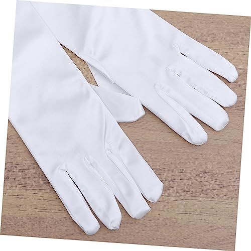 Flower Girl Gloves Long Satin Pearl Gloves for Wedding Baptism Easter Size l3