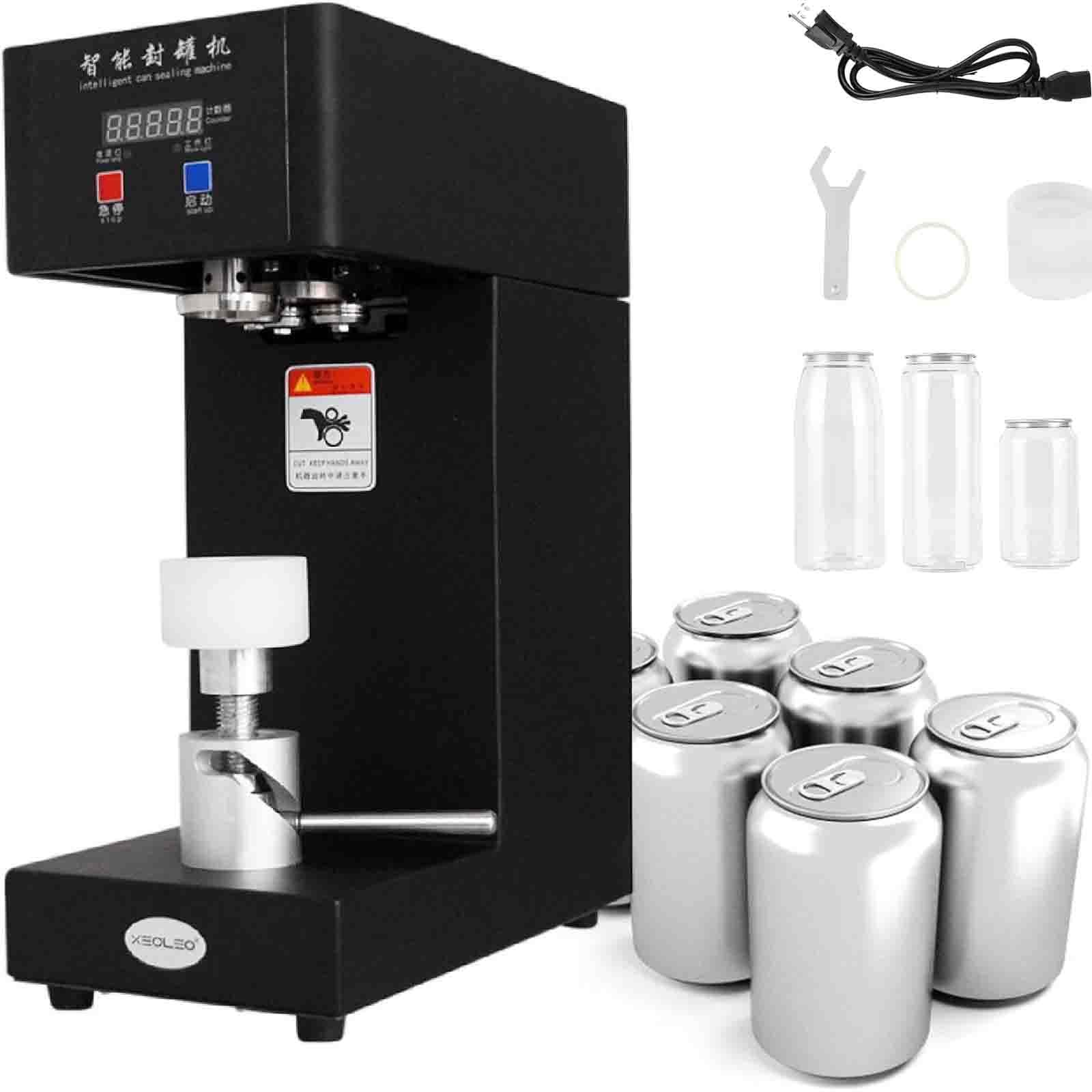 AYCDL Electric Beverage Sealer Machine with Adjustable Height for Aluminum and Plastic Bottles, Ideal for Cafes and Restaurants,B