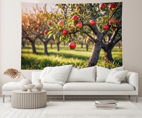 Fondo Fotográfico 7x5ft Manzanas Rojas Otoño miniatura 4
