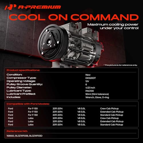Image of A-Premium Air Conditioner AC Compressor with Clutch
