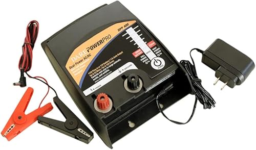 Miniatura 2 de Dare Productos DPP400 Energizador de valla de ultra baja impedancia serie Power Pro, enchufe de 110 V o batería de 12 V de doble potencia, controla
