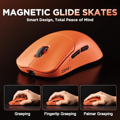 Image of Zero1 Pro Wireless Mouse,Tri-Mode Gaming Mouse, 24K DPI Orange Mouse