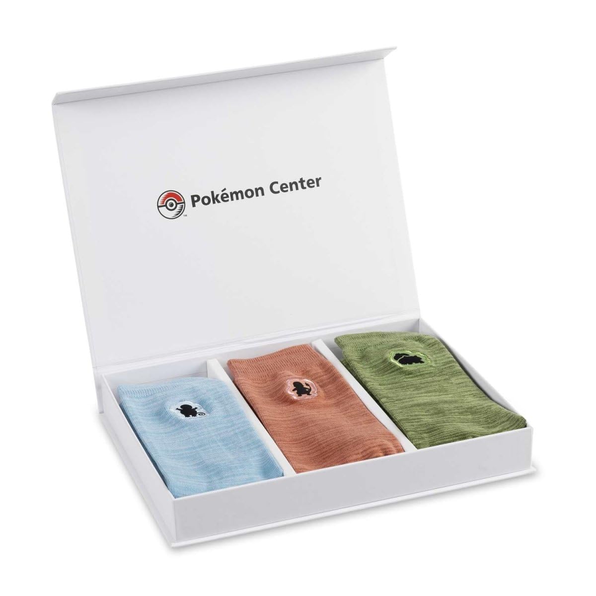 Pokémon Center: Bulbasaur, Charmander & Squirtle Crew Socken Geschenkbox (3 Paar) (Einheitsgröße, Erwachsene), Mehrfarbig/Meereswellen (Ocean Tides), Einheitsgröße