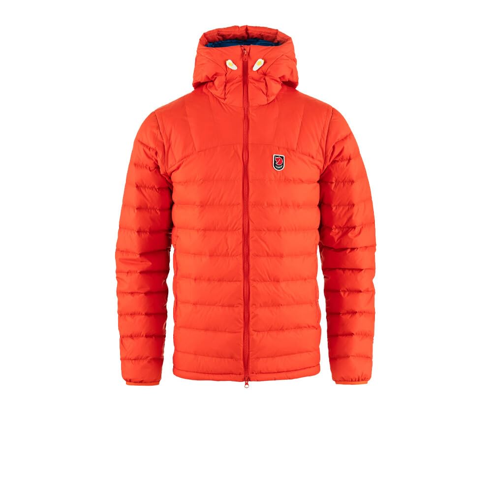 Fjällräven Herren Expedition Pack Down Hoodie Jacke, Flame Orange/Un Blue, XS