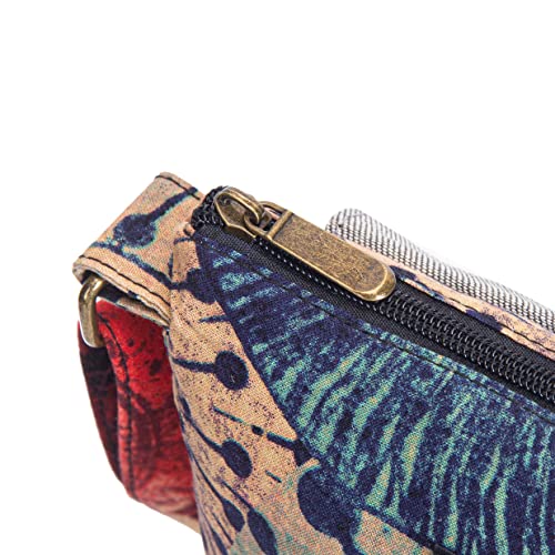 OPQRSTU Women's Retro Small Size Canvas Shoulder Bag Hippie Boho Crossbody Handbag (khaki) by OPQRSTU - Used condition - Image 8