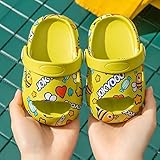Suave y liviano: las sandalias para niños están hechas de materiales EVA de alta calidad, súper agradables para la piel, lavables, flexibles y livianas. Extremadamente cómodo de llevar, no se deforma fácilmente.