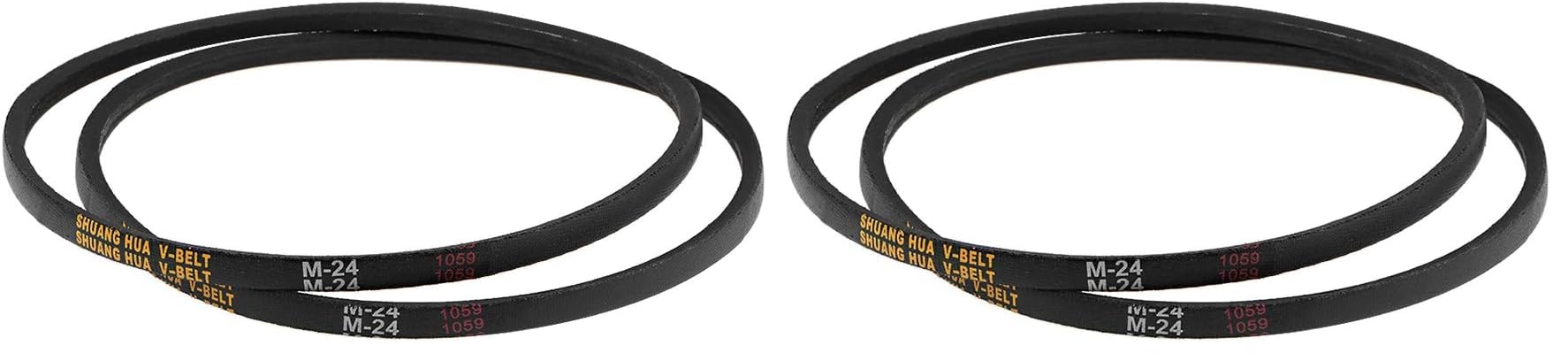 uxcell M-24 Drive V-Belt 24" Pitch Length Industrial Power Rubber Transmission Belt 2pcs — Amazon image 6