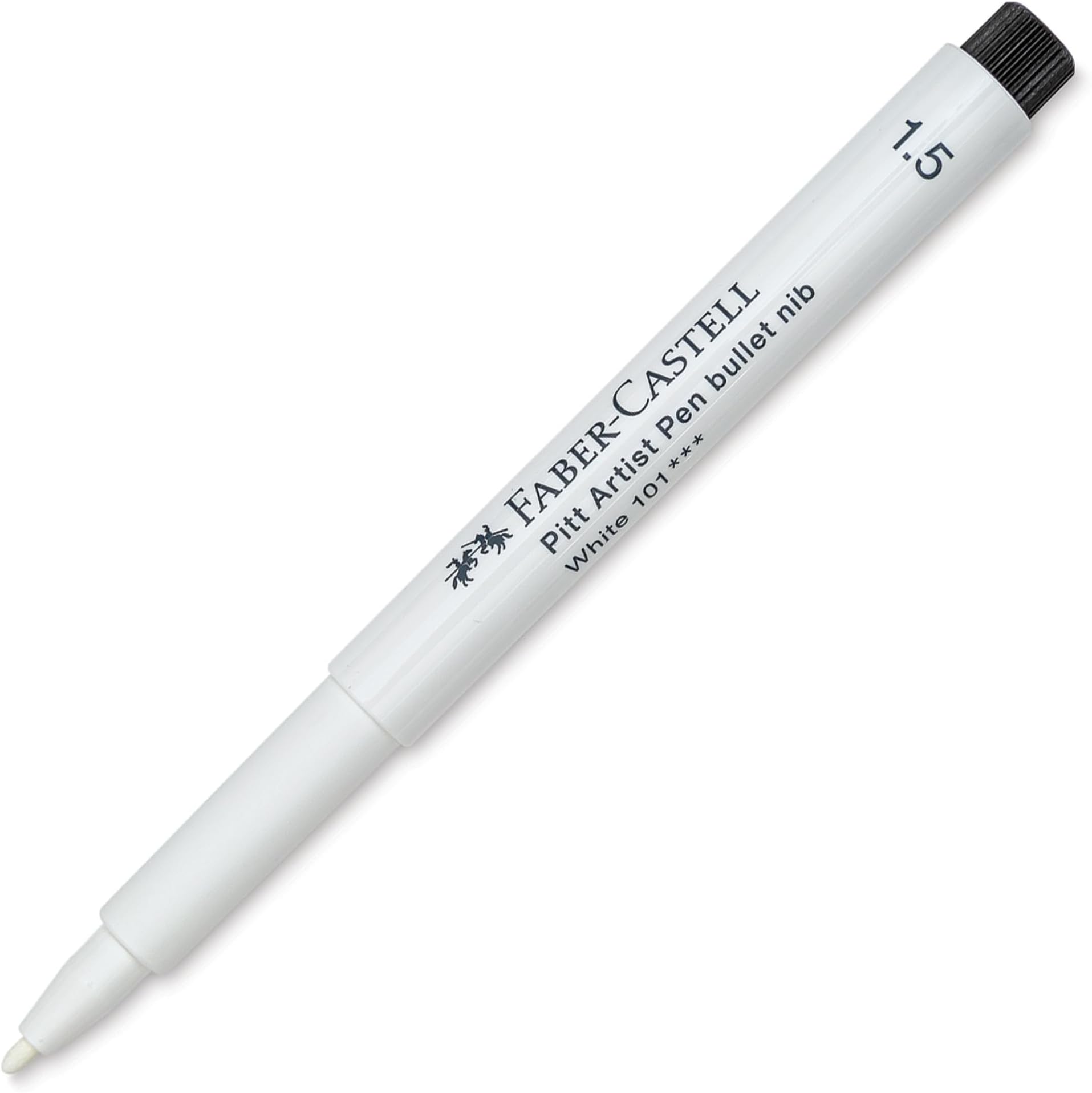 Art & Graphic Pitt Artist Pen Bullet Nib 1.5 India Ink Pen, White, Single, for Art, Craft, Drawing, Sketching, Home, School, University, Colouring