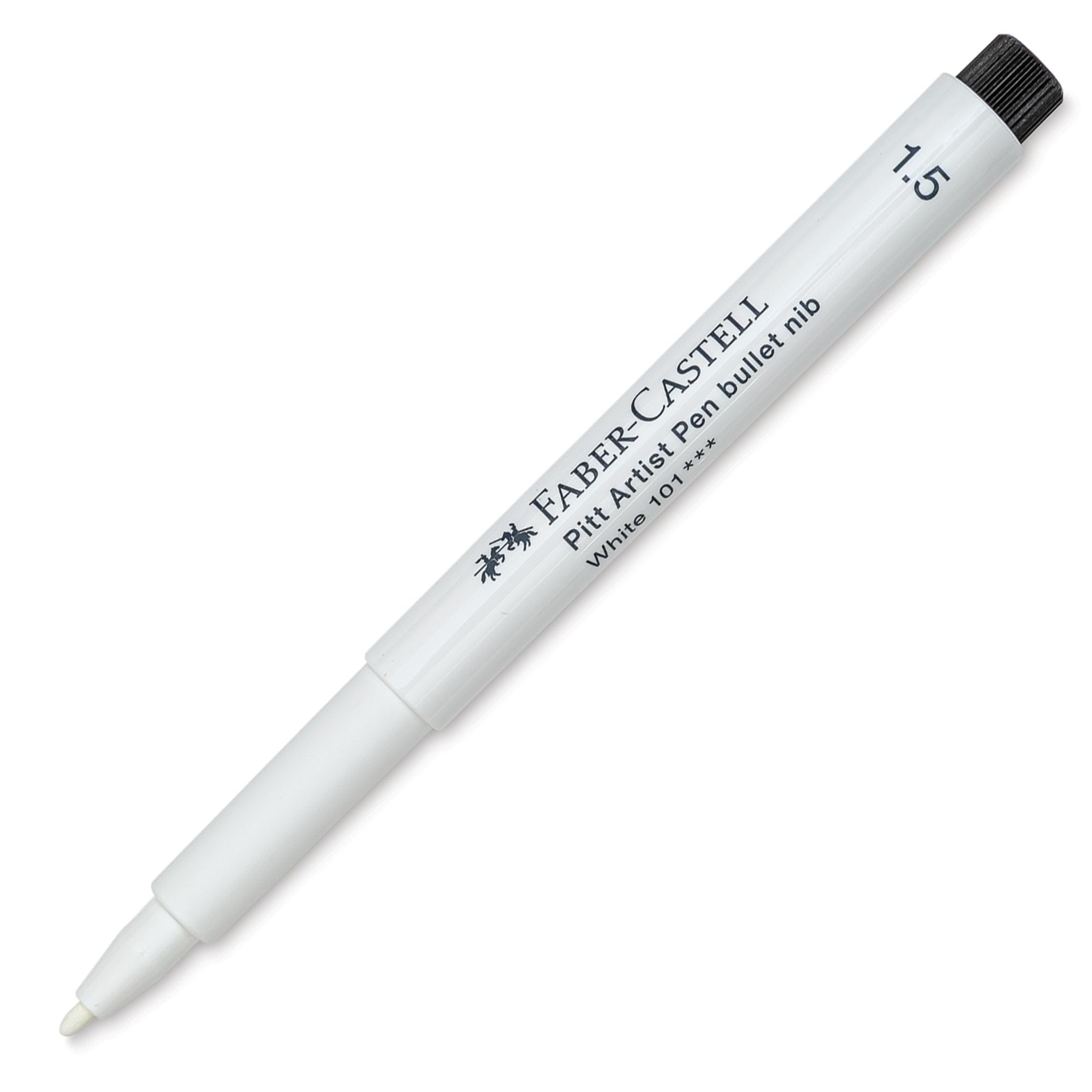 Art & Graphic Pitt Artist Pen Bullet Nib 1.5 India Ink Pen, White, Single Pitt Pen, For Art, Craft, Drawing, Sketching, Home, School, University, Colouring