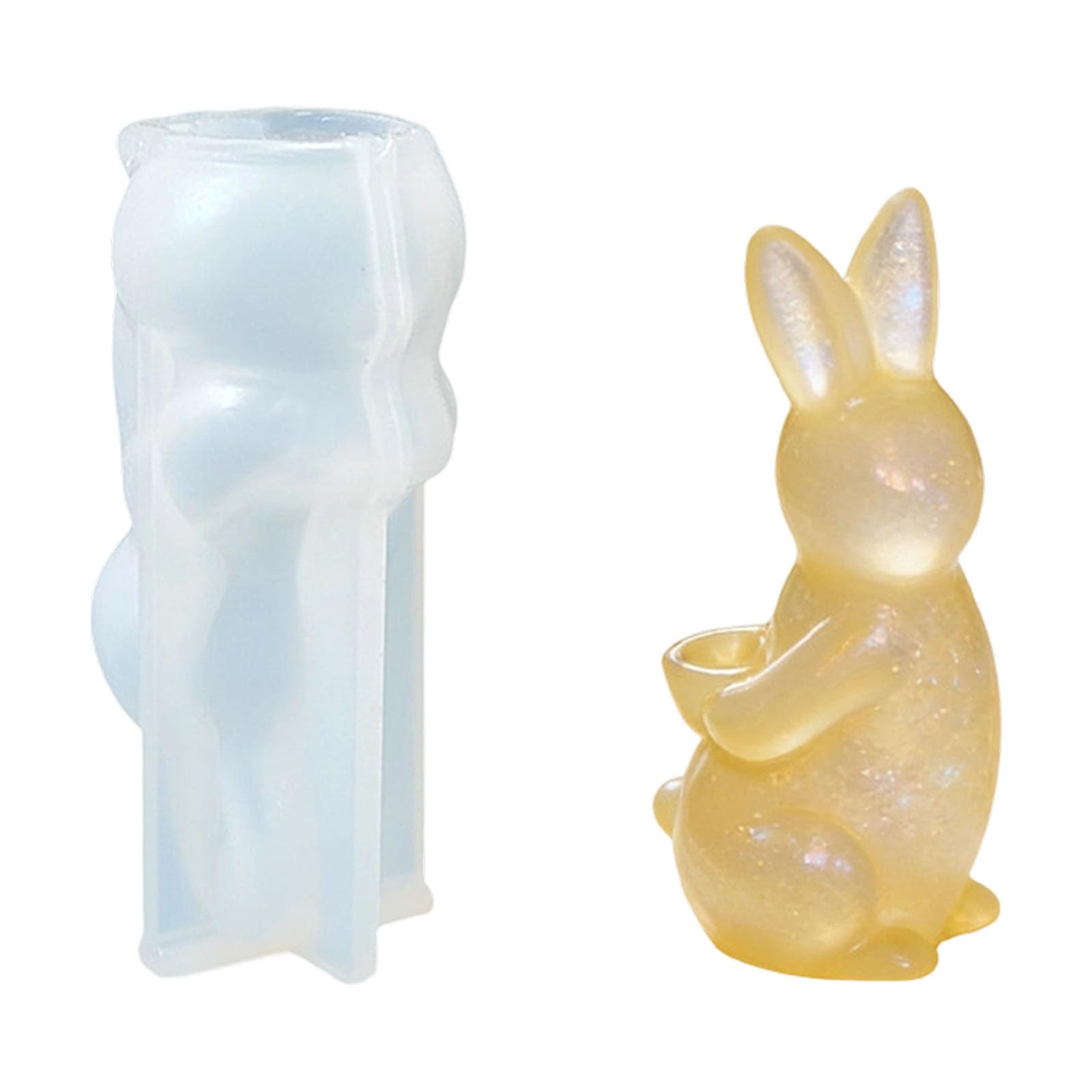 MIDOKSTUA Detailed Rabbits Silicone with Embossed Design for Cake and Soap Crafting Chocolate Tray