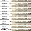 Muchcute Micro Fineliner Drawing Art Pens: 12 Black Fine Line Waterproof Ink Set Artist Supplies Archival Inking Markers Liner Sketch Outline Anime Gifts Manga Sketching Watercolor Zentangle Kit Stuff #1