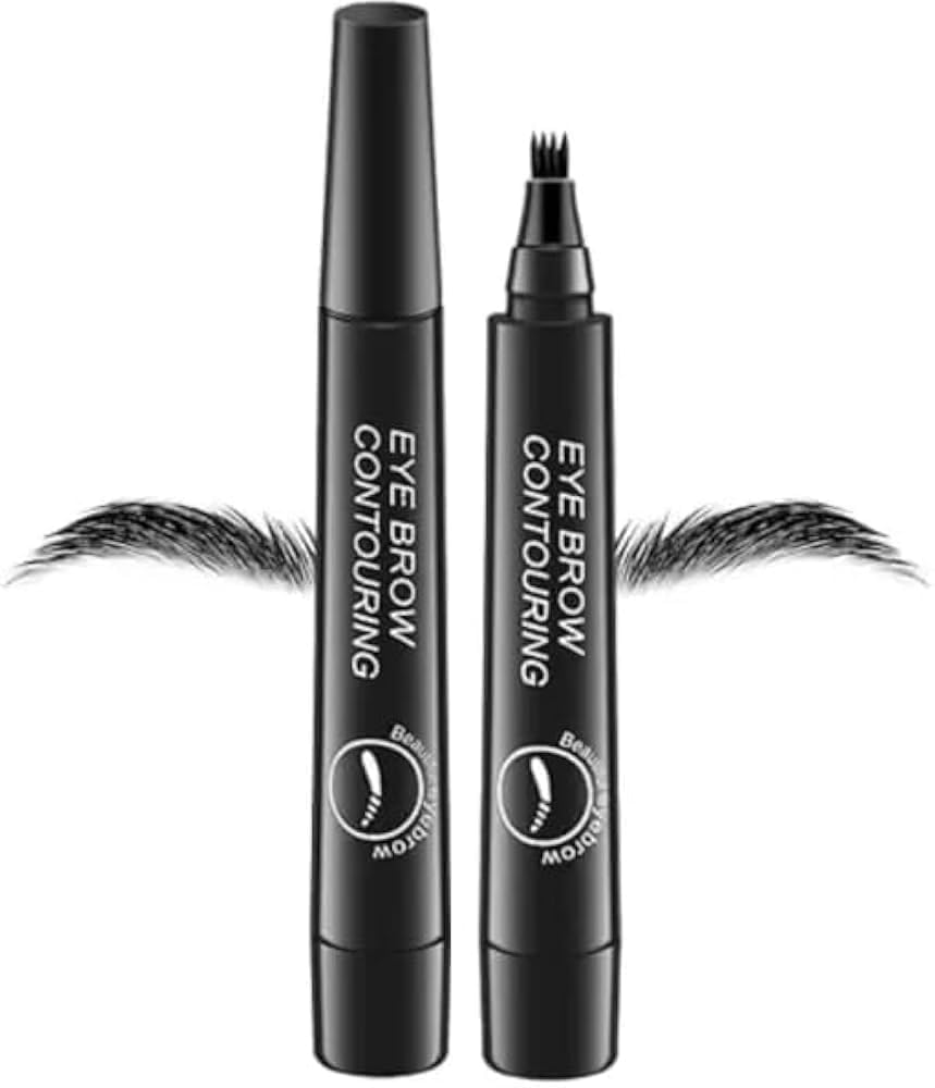 Eyebrow Pencil, Waterproof Microblading Eyebrow Pencil with a Micro-Fork Tip Applicator Creates Black Fine Sketch Liquid Eye Brow Tattoo Tint Pen (Black)-image-26