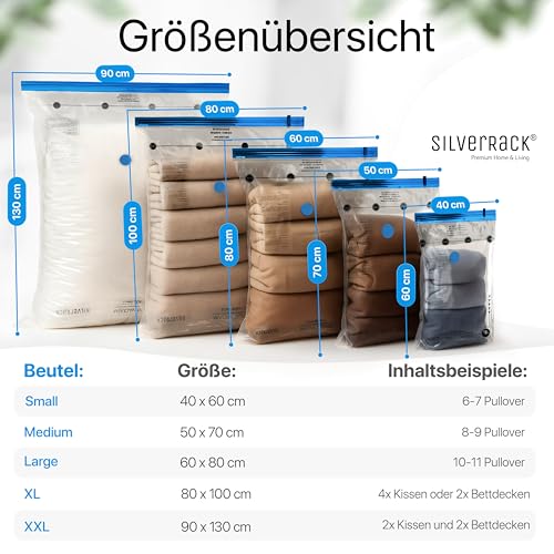 SilverRack Vakuumbeutel Für Matratzen 130x240cm - Platzsparende Aufbewahrung