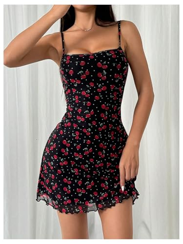 Image of MakeMeChic Womens Mesh Trim Sleeveless Bodycon Mini Dress