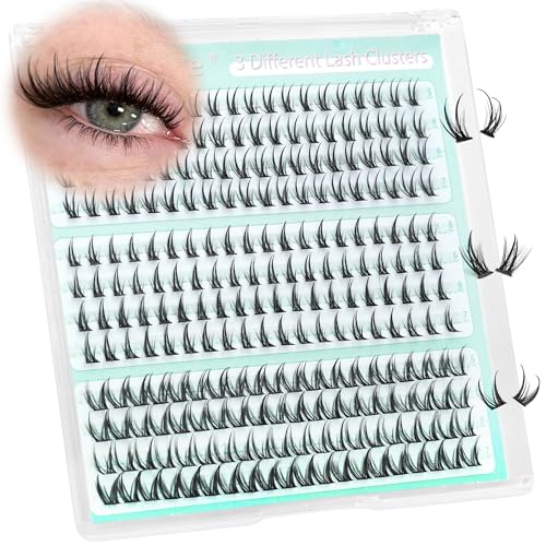 Bottom Lash Clusters 3 Styles Bottom Lashes 240PCS Wispy Eyelash Clusters Lower Cluster Lashes 5-7MM Spiky Bottom Individual Lashes DIY Cluster Eyelash Extensions by Boahankuke