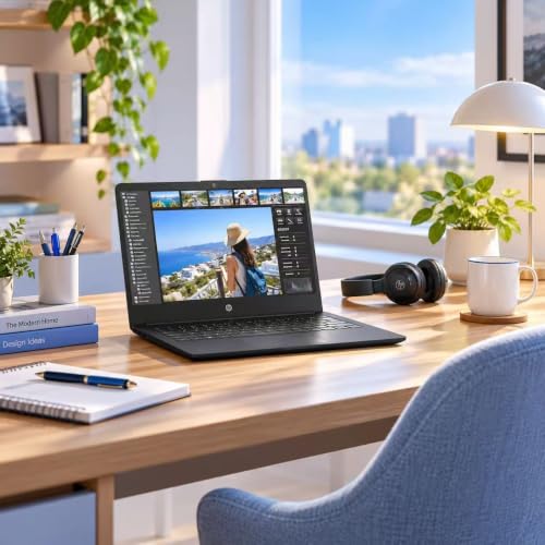 Image of HP 14 inch HD Student Laptop | Intel Pentium Silver N5030 Quad-Core | 16GB DDR4 RAM | 512GB SSD | Intel UHD Graphics 605 | Wi-Fi & Bluetooth | HDMI & USB-C | Black