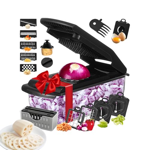 Cortador De Verduras, Picador De Verduras Y Cebolla Con Rebanador, Herramienta Manual Multiusos Con Recipiente Para Patatas, Ajo, Frutas Y Hogar
