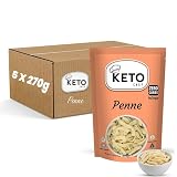 Keto Chef Shirataki Penne Pasta (Pack of 5 x 270g) – Odour Free, Low Calorie & Fat Free, High Fibre, Keto Friendly, Vegan & Gluten Free, Low Carb Konjac Pasta | Ready to Eat Instant Food