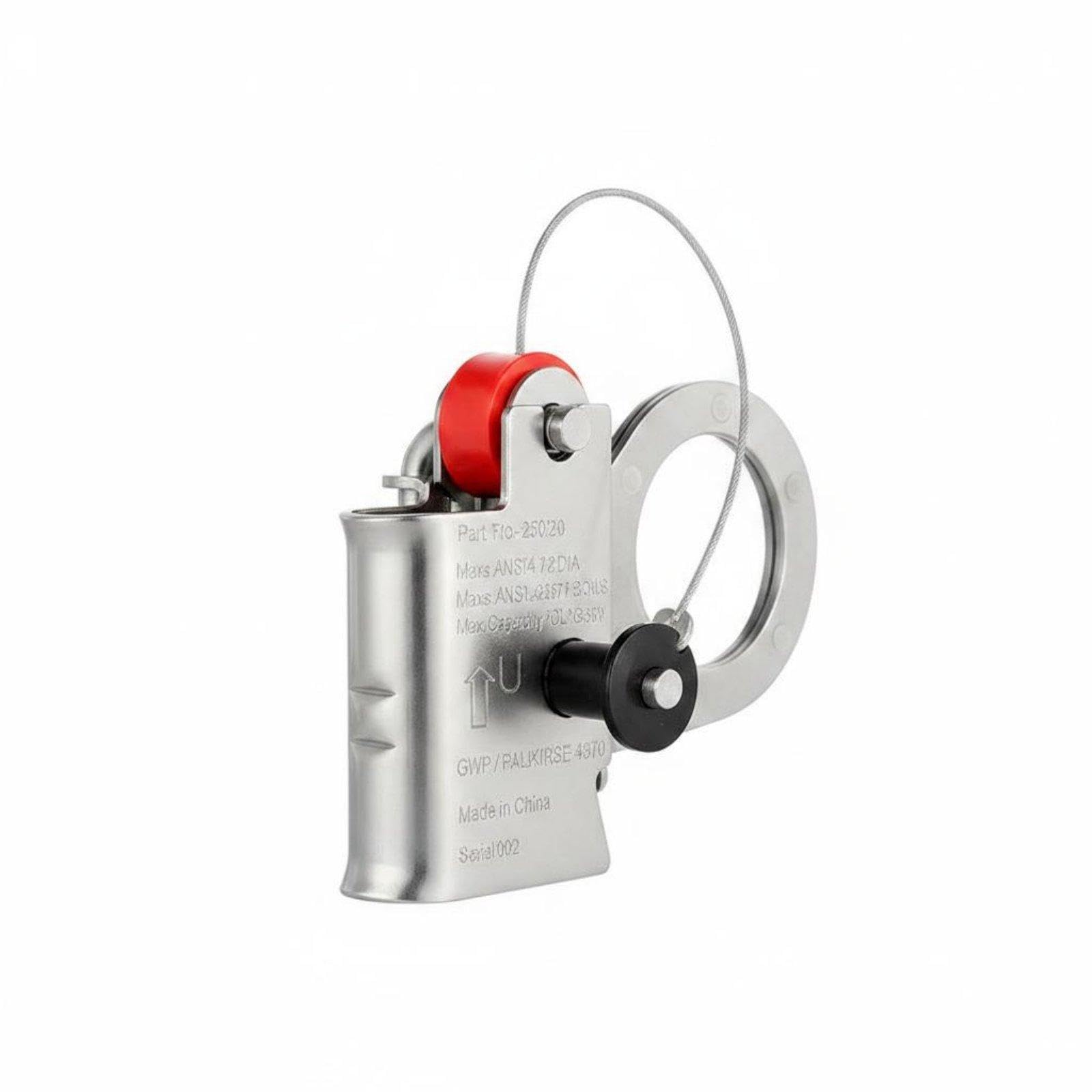CALANDIS Stainless Steel Rope Grab Detachable Design Rope Fall Arrester High Strength Self Locking Fall Arrester for Window Cleaners, Electricians-image-24