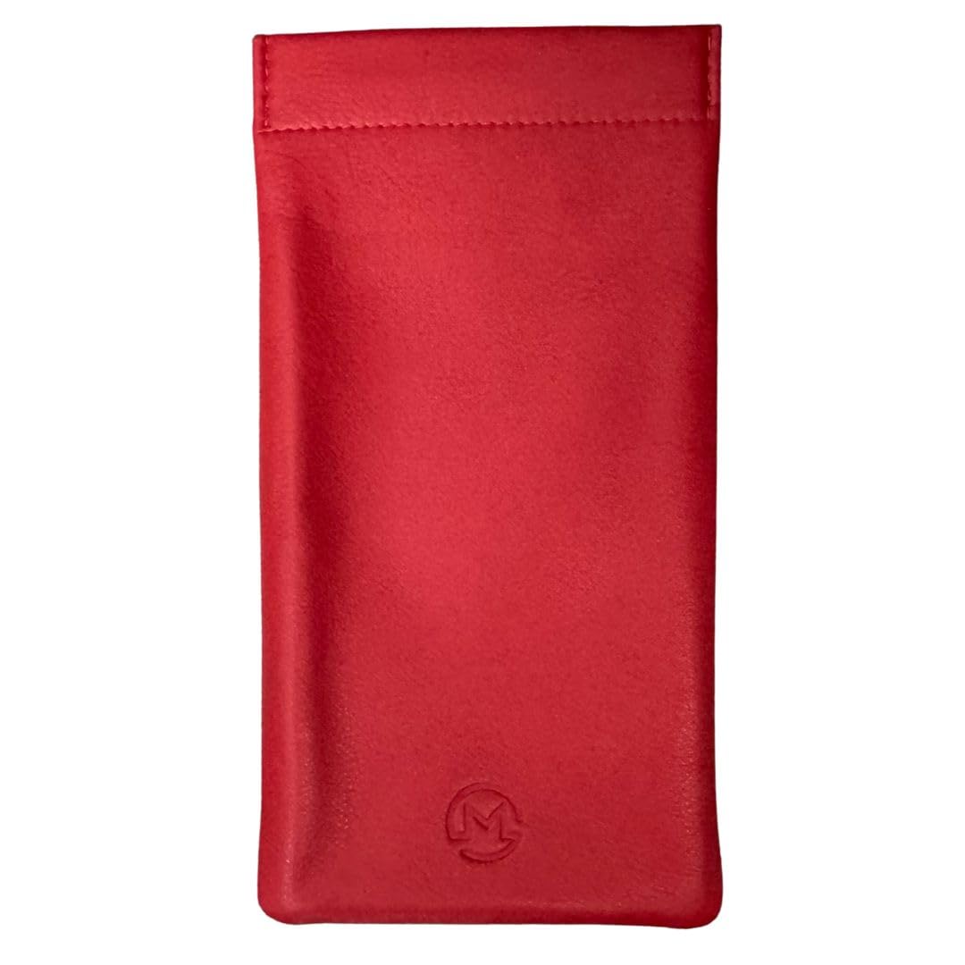 Mala Leather (Red) Leather Snaptop Glasses / Sunglasses Case
