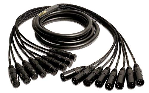 Mogami Gold 8 XLR-XLR-20 Audio Snake Cable, 8 Channel Fan-Out, XLR-Female to XLR-Male, Gold Contacts, Straight Connectors, 20 Foot