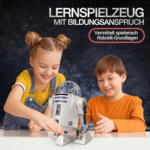 Clementoni Star Wars R2-D2 Roboter - Bausatz mit über 50 Teilen für Kinder ab 8 Jahren - Inkl. App zur Programmierung - Lernspielzeug mit Mint-Ansatz - 59457
