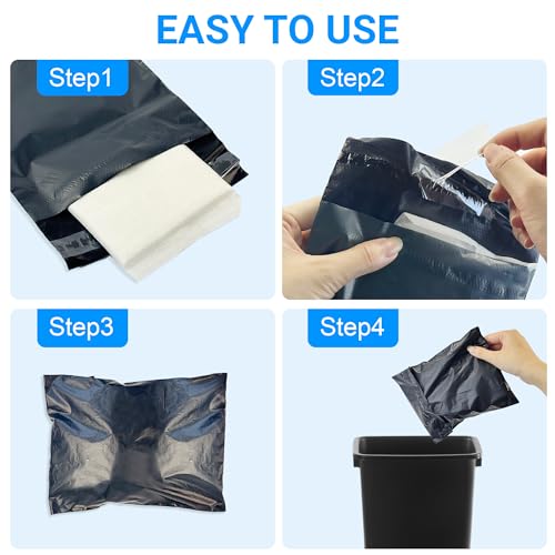 Image of 100 Sanitary Napkin Disposal Bags, Feminine Hygiene Tampon Disposal Bags
