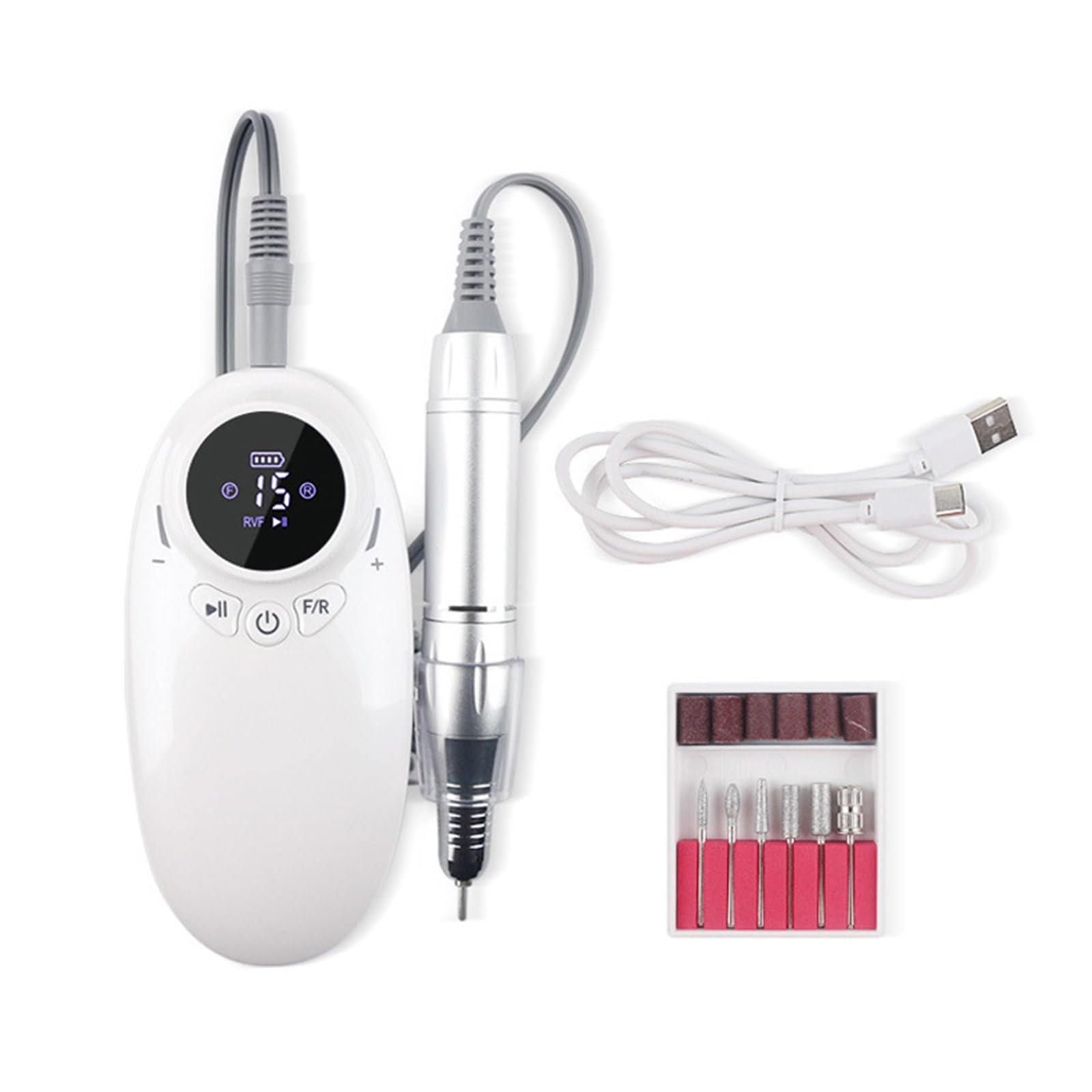 Taladro eléctrico para uñas, Taladro de uñas 35000 RPM, pluma taladro recargable portátil, aparato for manicura, pulidor en gel