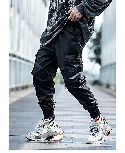 MOKEWEN Men's Tech Sports Straps Cargo Pants3