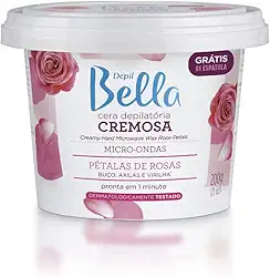 Cera Cremosa para Micro-ondas Depil Bella Pétalas de Rosas 200 g