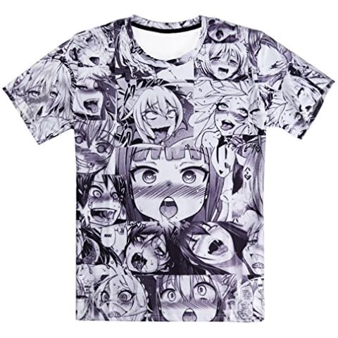 Bsrale Anime Ahegao 3D Divertido Sudadera con Capucha Joggers Hipster Ropa de Dibujos Animados Cover