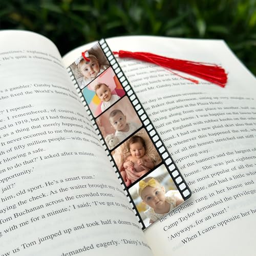 Marcapáginas personalizado con caja de regalo de borla para los amantes de los libros, marcapáginas de metal personalizado con texto e imagen