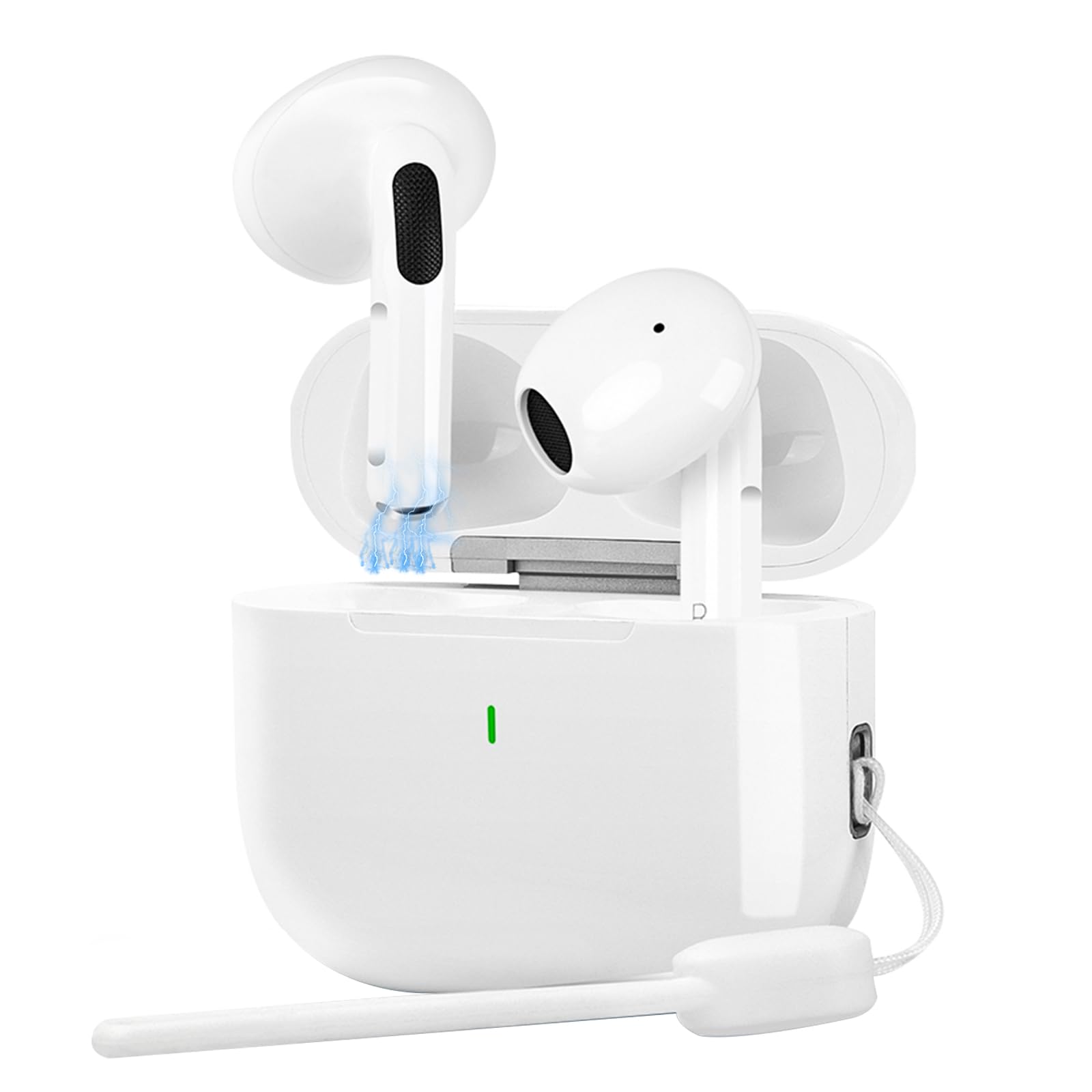 GOOJODOQ J201 Upgraded Wireless Earbuds Bluetooth 5.3 Half in-Ear Lightweight Headsets with Digital Call Noise Reduction, Reset Button Hall Detection,Premium Sound with Long Endurance (B0D8T82YT8) Amazon Price History, Amazon Price Tracker