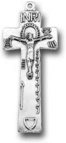 William Hirten Irish Penal Crucifijo tono plata en anillo Fiip