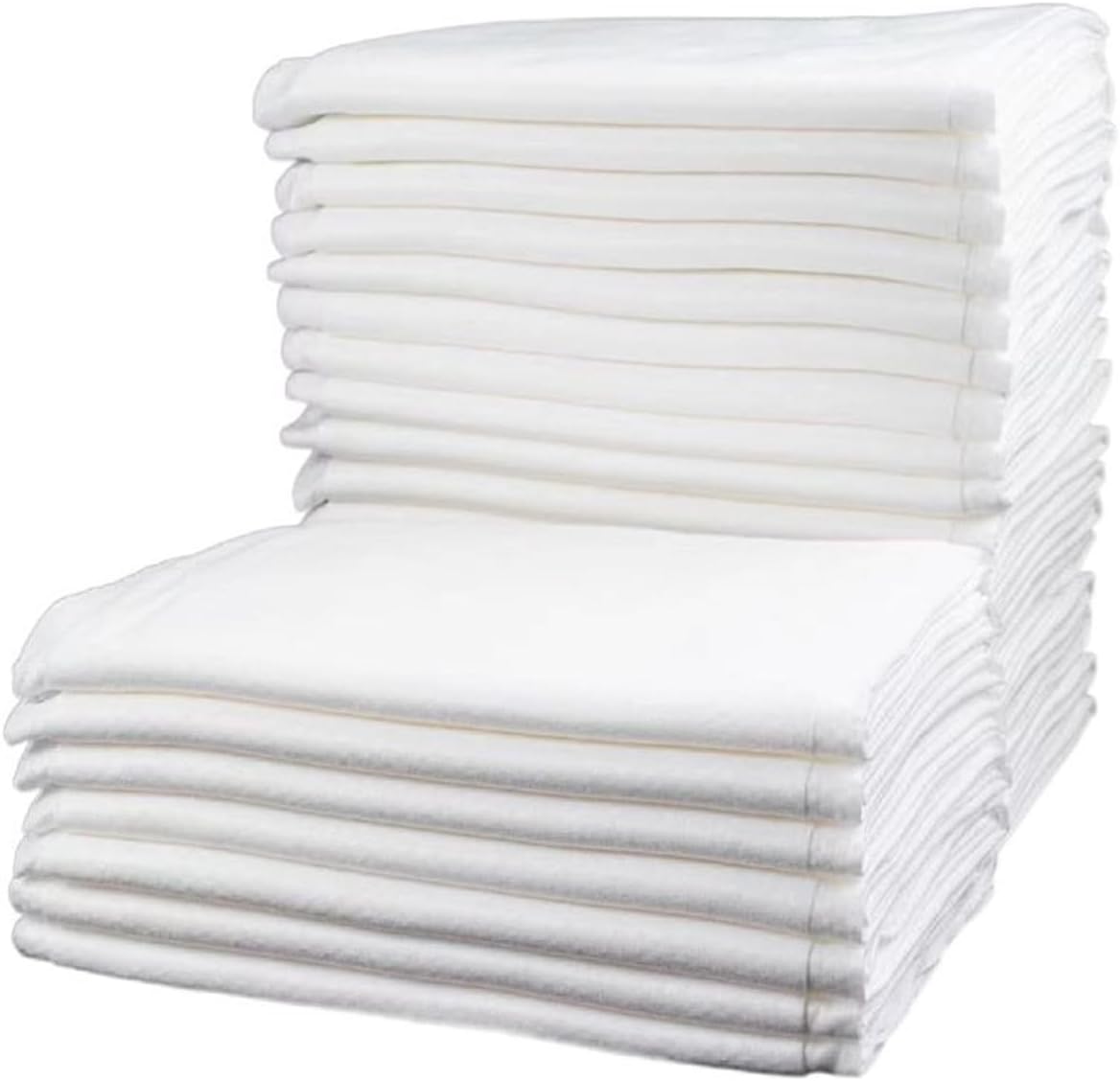 ECVV Disposable Bath Towels, 50 Pcs Large Size 60 * 30CM Guest Hair Towels, Bathroom Shower Body Towel for Travel, Hotel, Trip, Camping, Beauty Salons Spa Use Absorbent Quick Dry, White