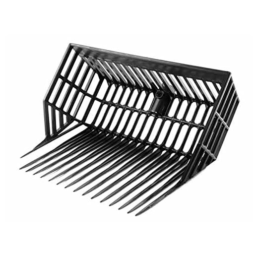 Umbria Equitazione Fourche écurie en plastique durable avec panier Entretien du cheval et écurie, Noir