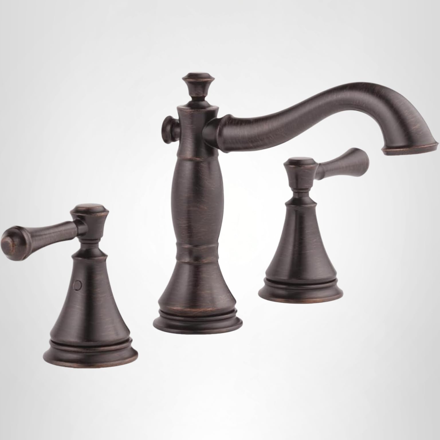 Delta Cassidy Oil Rubbed Bronze Bathroom Faucet 3 Hole, 8 Inch