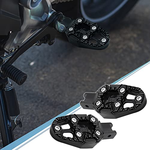 Uxcell 1 Pair 6Mm Aluminum Aolly Motorcycle Rearsets Rear Set Footrest Footpeg Foot Rest Peg Bike Bicycle Cycling Black #TOP2