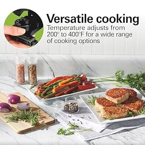 Hamilton Beach Electric Skillet with PFAS-Free Durathon Ceramic Coating, Removable 12x15” Pan, Adjustable Temperature, Reversible Design, Tempered Glass Lid, Black Nonstick Surface (38531) Hamilton Beach Electric Skillet with PFAS Free Durathon Ceramic Coating Removable 12×15 Pan Adjustable Temperature Reversible Design Tempered Glass Lid Black Nonstick Surface 38531