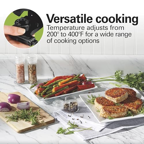 Hamilton Beach Electric Skillet with PFAS-Free Durathon Ceramic Coating, Removable 12x15” Pan, Adjustable Temperature, Reversible Design, Tempered Glass Lid, Black Nonstick Surface (38531) by Hamilton Beach - Image 5