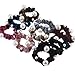 10 Pcs Artificial Pearl Hair Scrunchies Velvet Pearls Elastic Hair Bands Scrunchy Hair Ties Ropes Scrunchie Ponytail Holder for Women Girls Ladies Hair Accessories (Color Random)