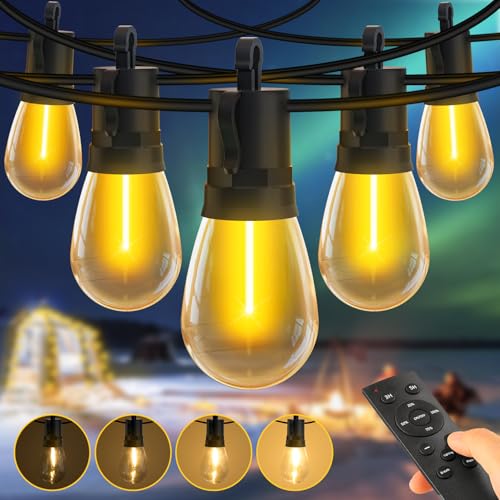Outdoor Festoon Lights Mains Powered: 100ft 30m 30+2 S14 LED Bulb...