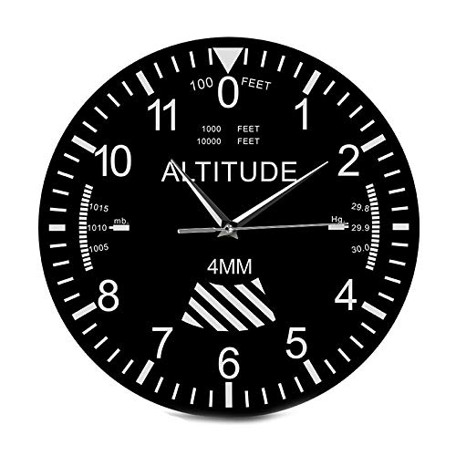 SRMAN Altimetro Orologio da Parete Monitoraggio Pilota Aereo Misurazione Altitudine Moderno Orologio Da Parete Strumento Home Decor