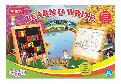 Image of Giggles - Nico The Giraffe & Funskool Learn N Write Slate, Multicolor