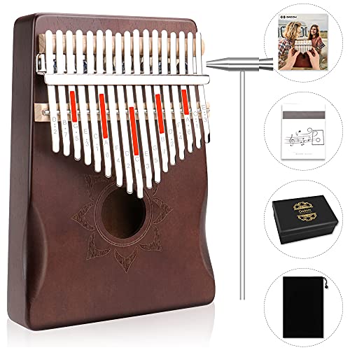 Kalimba Gadom Kalimba Piano à pouces, 17 clés, instrument professionnel, avec instructions d’apprentissage (français non… - Les Beatles, Paul McCartney, John Lennon, RIngo Starr, George Harrison Kalimba Gadom Kalimba Piano à pouces, 17 clés, instrument professionnel, avec instructions d'apprentissage (français non… – Image 3
