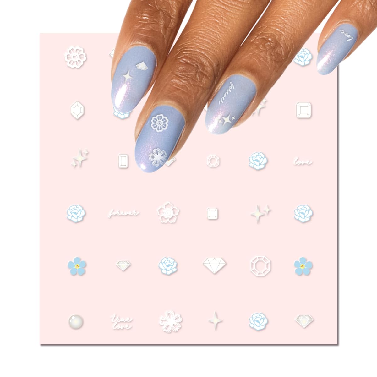 Nail Art Stickers, for the Bride | Easy-to-use nail designs; hand-screened, no-fade ink; accent, mix and match, or cover chipped polish